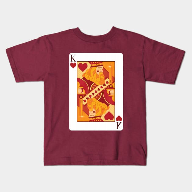 King of Hearts Playing Card Kids T-Shirt by Woah_Jonny